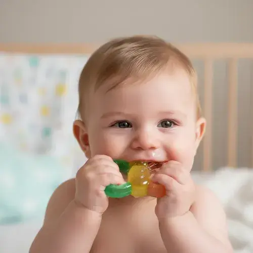 Mordillo Refrigerante Para Bebés Varios Modelos Baby Gus Amarillo Mariposa 3