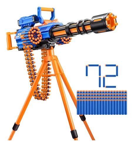 Pistola Ametralladora Lanza Dardos X-shot Motorized Gigante Azul 2