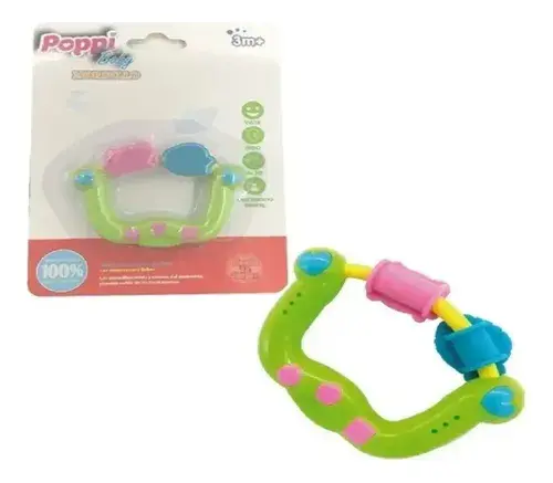 Mordillo Con Sonajero 2 En 1 Para Bebe Con Formas Poppi Baby 6
