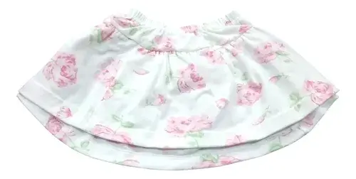 Conjunto Bebe Beba Remera Pollera Con Flores Algodón Premium 10