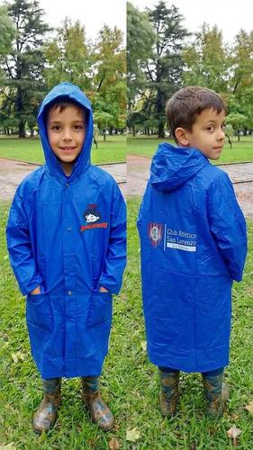 Piloto De Lluvia San Lorenzo Con Capucha Oficial Impermeable Azul 8