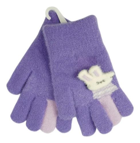 Guantes Infantil Largos Niños Invierno Abrigado Osito Conejo 4