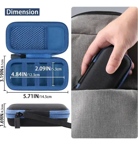 Funda Rígida Eva P/bosch Glm100-23 Glm165-40 Con Cierre Azul 7