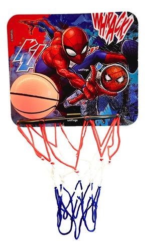 Aro De Basquet Spiderman Hombre Araña Juego Infantil Basket 4