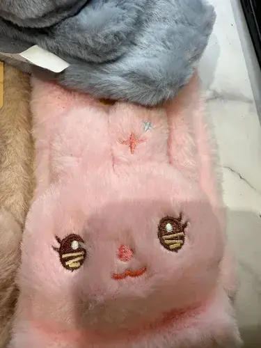 Bufanda Para Niños Peluche Abrigada Invierno Conejo Abrigo 6