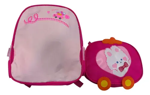 Mochila Jardín Infantil Nena Gatito Kawa Doble Compartimento 4