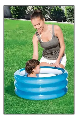 Pileta Inflable Redonda Bestway 51033 De 70cm X 30cm 43l Azul Bolsa 11
