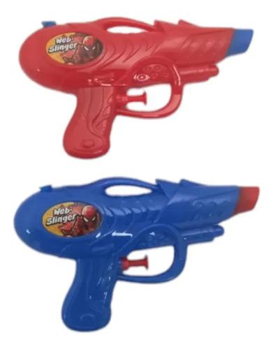 Tiro Al Blanco Con Agua Spiderman Araña Pistolas Chalecos Negro 3