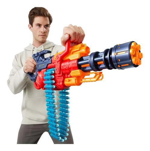 Pistola Ametralladora Lanza Dardos En Rafaga Crusher X Shot Naranja 8