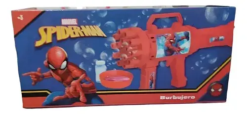Burbujeo Spiderman Pistola Hombre Araña A Pila Burbujas Spider Man 2