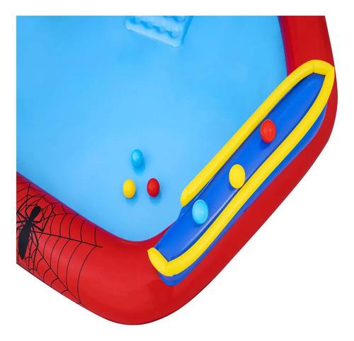 Pelotero Pileta Play Center Spiderman Tobogan + 300 Pelotas Spiderman 11
