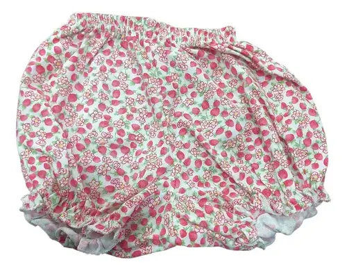 Conjunto Bebe Beba Algodon Estampado Con Bordado Flores Blanco Floreado Y Frutillas 4-6m 4