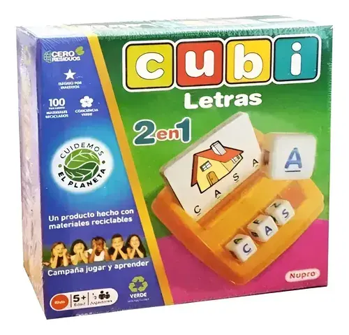 Combo Juegos Cubi Letras + Cubi Silaba Didacticos Aprender 3
