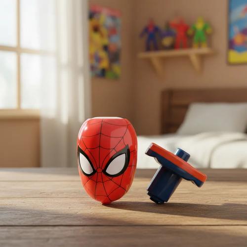 Spiderman Trompo Luminoso Hombre Araña Marvel Spidey Ditoys Rojo 4