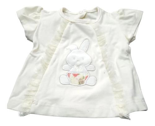 Conjunto Con Voladito Beba Bebe Recien Nacido Conejo Bordado 6