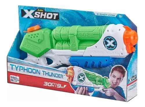 Pistola Lanza Agua Zuru X-shot Typhoon Thunder Grande 40 Cm Verde Y Azul 4
