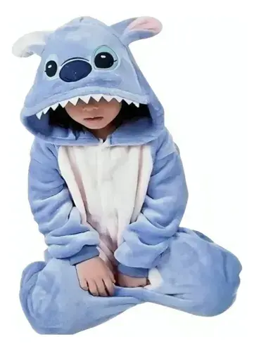 Pijama Stich Enterito Niños Suave Disfraz Abrigado Supersoft 3