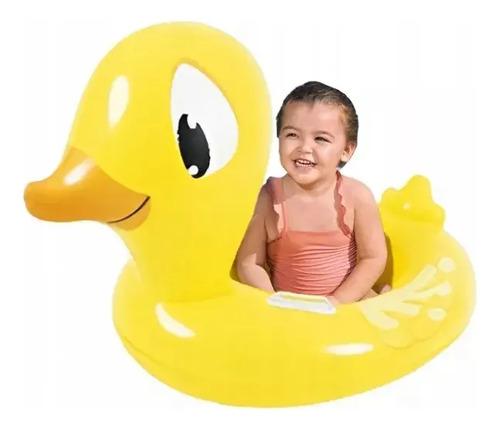 Bote Inflable Pato Patito Para Niños Pileta Piscina 113 Cm 2