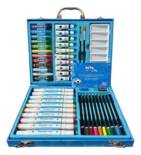 Kit Escolar 53 Piezas Sebigus Con Lápices Color Fibras Dibujo Pintura Modelo 56569 2