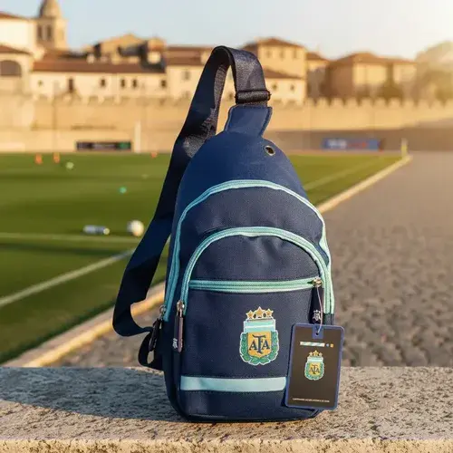 Bolso Cruzado Deportivo Quemoda Poliéster Azul Bandolera Afa 3,5l Argentina 2