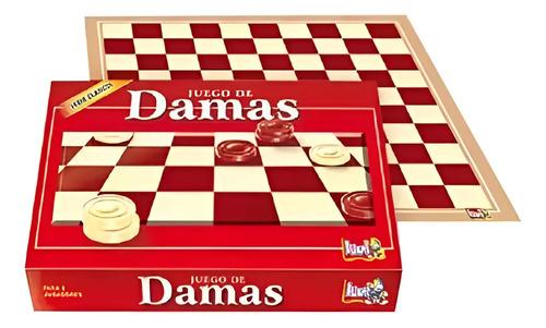 Juego De Mesa Damas Clásico Tablero 40x40 Cm Estrategia Luni 2