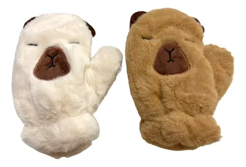Guantes Mitones Capybara Super Suave Carpincho Invierno Frio 9
