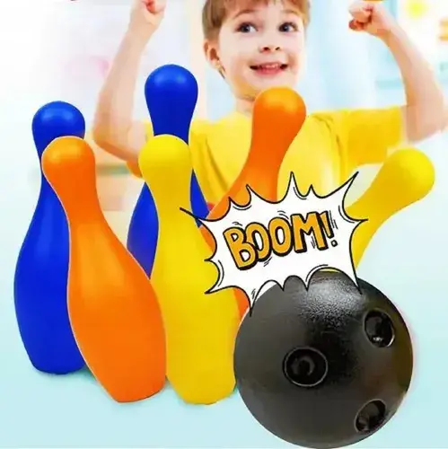 Juego De Bowling Bolos Con Porta 10 Palos Y 2 Bolas Duravit Bowling 4