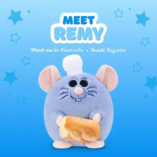 Peluche Snackles Disney 20cm Personajes Peliculas Kawai Zuru Remy - Ratatouille 2