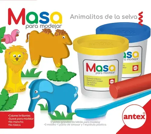 Masas Para Moldear Animalitos De La Selva Antex Colores Multicolor
