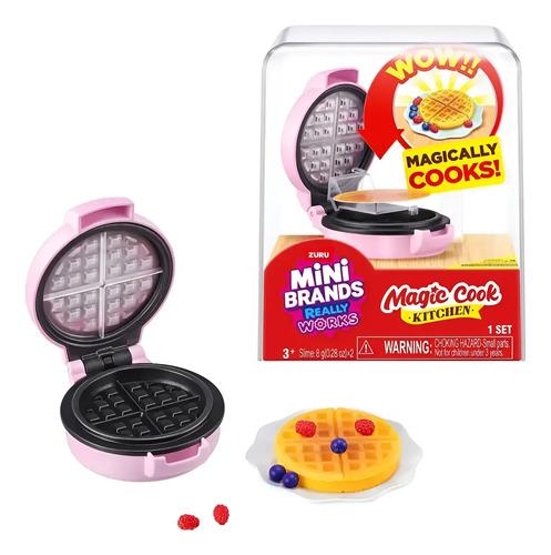 Mini Brands Magic Cook Electrodomesticos Cocina Funciona Luz Waflera Rosa
