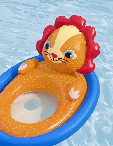 Asiento Flotador Para Bebe Inflable Animalitos C Pasa Pierna 8