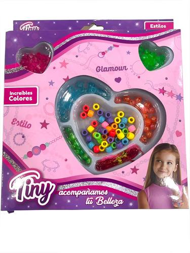 Set Para Armar Pulseras Bijou Corazon Infantil Estilo Tiny