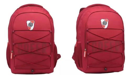 Mochila Escolar River Plate Deportiva Impermeable Lic Ofic 10