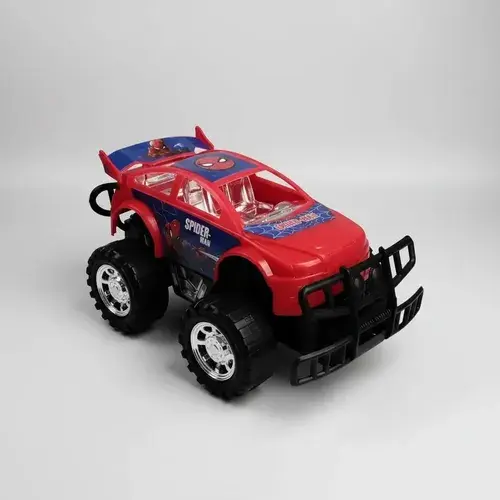 Auto Camioneta A Friccion Marvel Spiderman Hombre Araña Caja Spiderman Azul Y Rojo 7