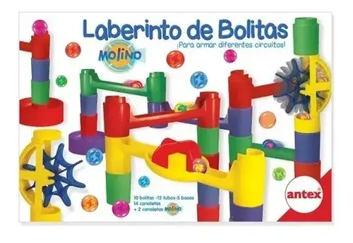 Juego De Mesa Laberinto De Bolitas Molino Para Armar Antex Multicolor