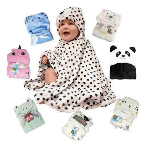 Frazada Infantil Con Capucha De Animales Bebe Manta Flannel
