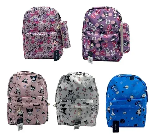 Combo Mochila + Cartuchera Escolar Colegio Nena Nene Kuromi 9