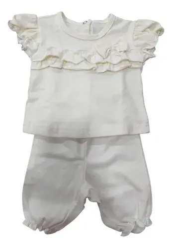 Conjunto Bebe Beba Remera Estampada Babucha Moño Colores