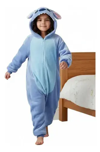 Pijama Stich Enterito Infantil Suave Disfraz Abrigad Premium 2