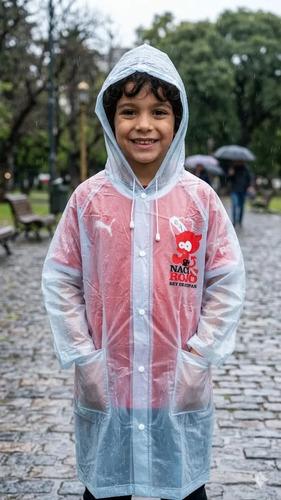 Piloto De Lluvia Con Capucha Independiente Oficial Impermeab Blanco 8