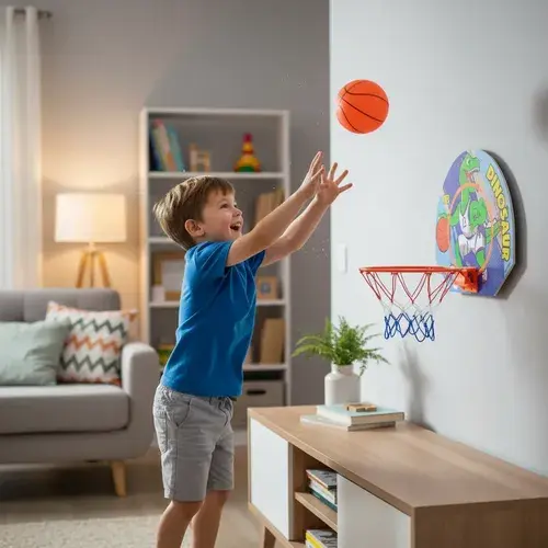 Aro De Basquet De Dinosaurio Con Inflador + Pelota + Red 2