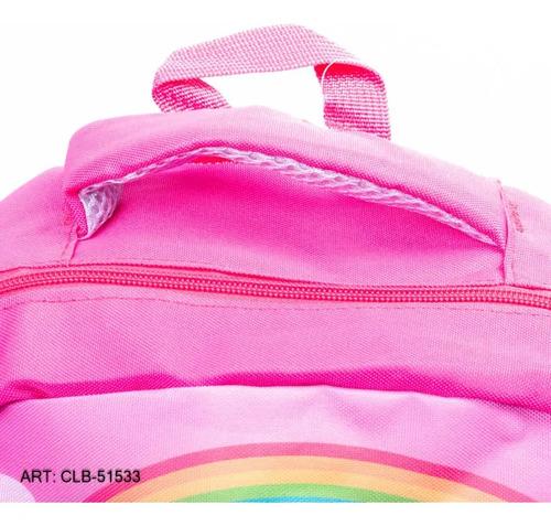 Combo Mochila + Cartuchera Escolar Unicornio Castillo Nena 4
