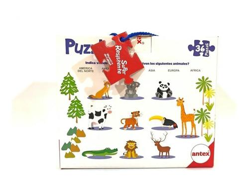 Valija Planisferio Puzzle 36pzs Mapa Mundo Antex Rompecabeza 2