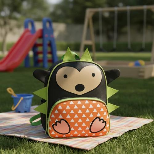 Mochila Jardin Infantil Diseño Animales Niño Niña Chicos Color Puercoespín Joaquín Diseño De La Tela Rayas 2