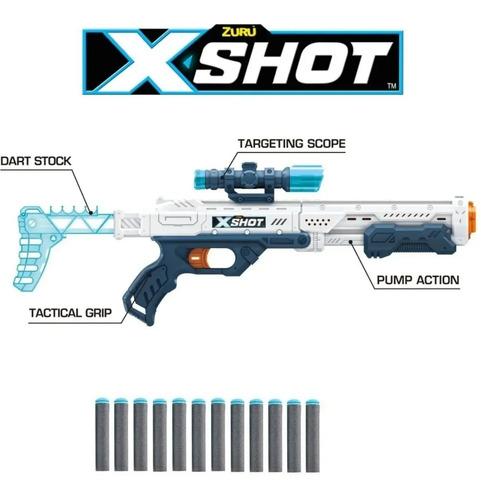 Escopeta Con Mira Ojo De Halcon Rifle Pistola Dardos X Shot Rojo 5