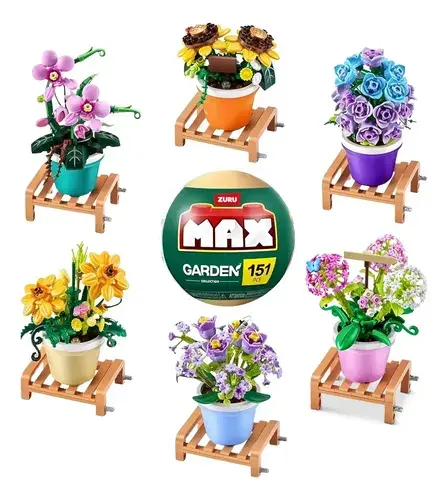 Bloques Max Garden Plantas Flores Para Armar 233 Pz Deco 1 6