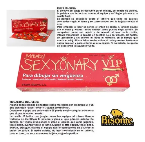 Juego De Mesa Sexyonary Vip Bisonte 4