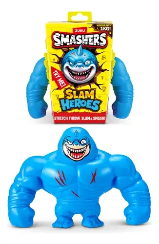 Smashers Slam Heroes Muñeco Tiburón Para Estirar Y Aplastar 3