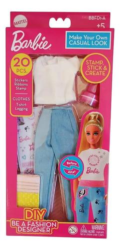 Super Combo Muñeca Barbie + Set Ropa Para Diseñar 20 Piezas 10