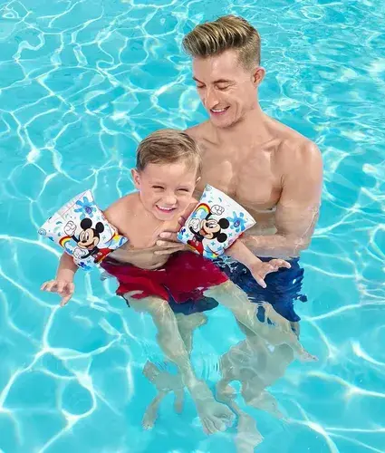 Bracitos Mickey Mouse Flotador Inflable Pileta Playa Niños Blanco 8